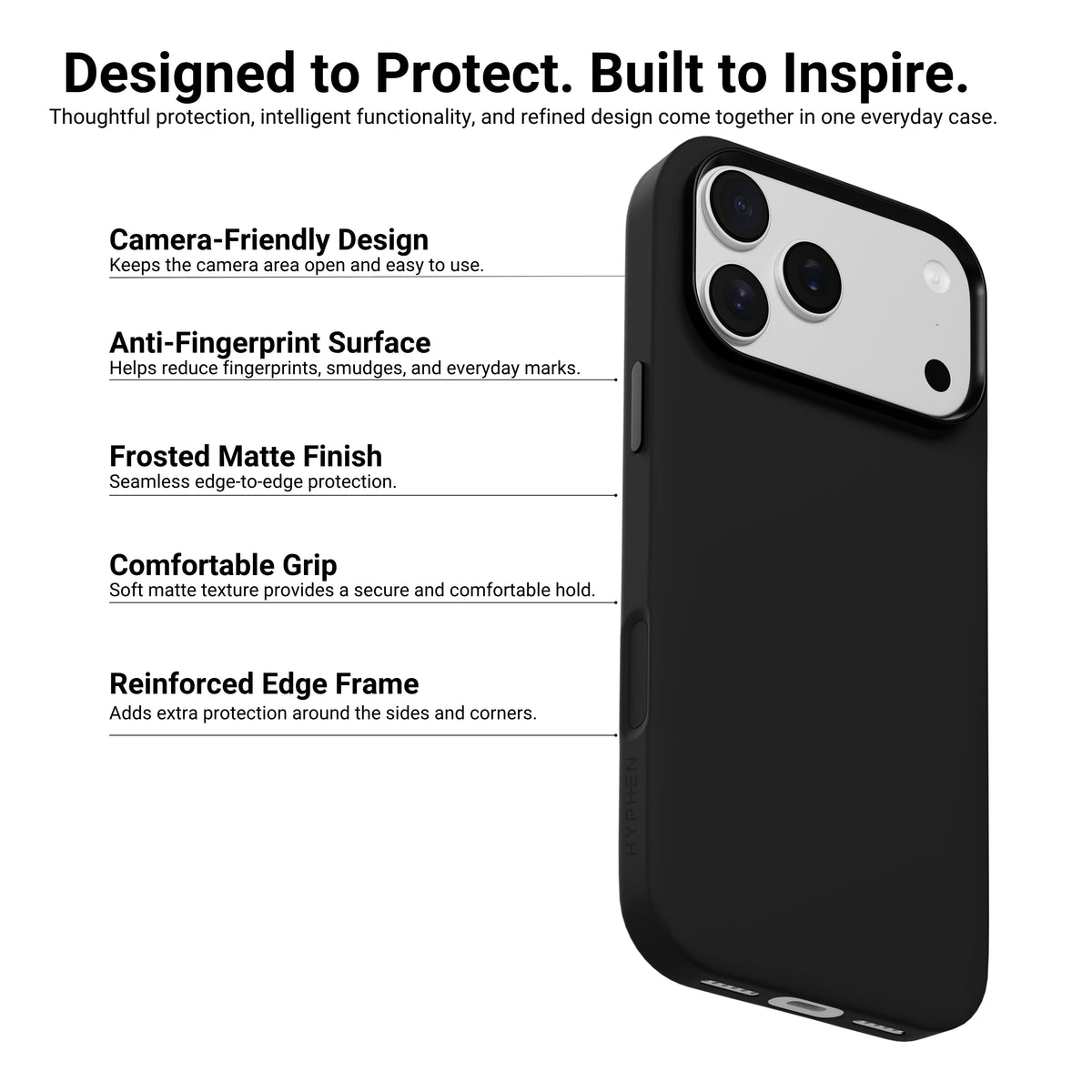 HYPHEN TINT+ Silicone Magsafe Case - Black - iPhone 18 Pro Max - 6.9"