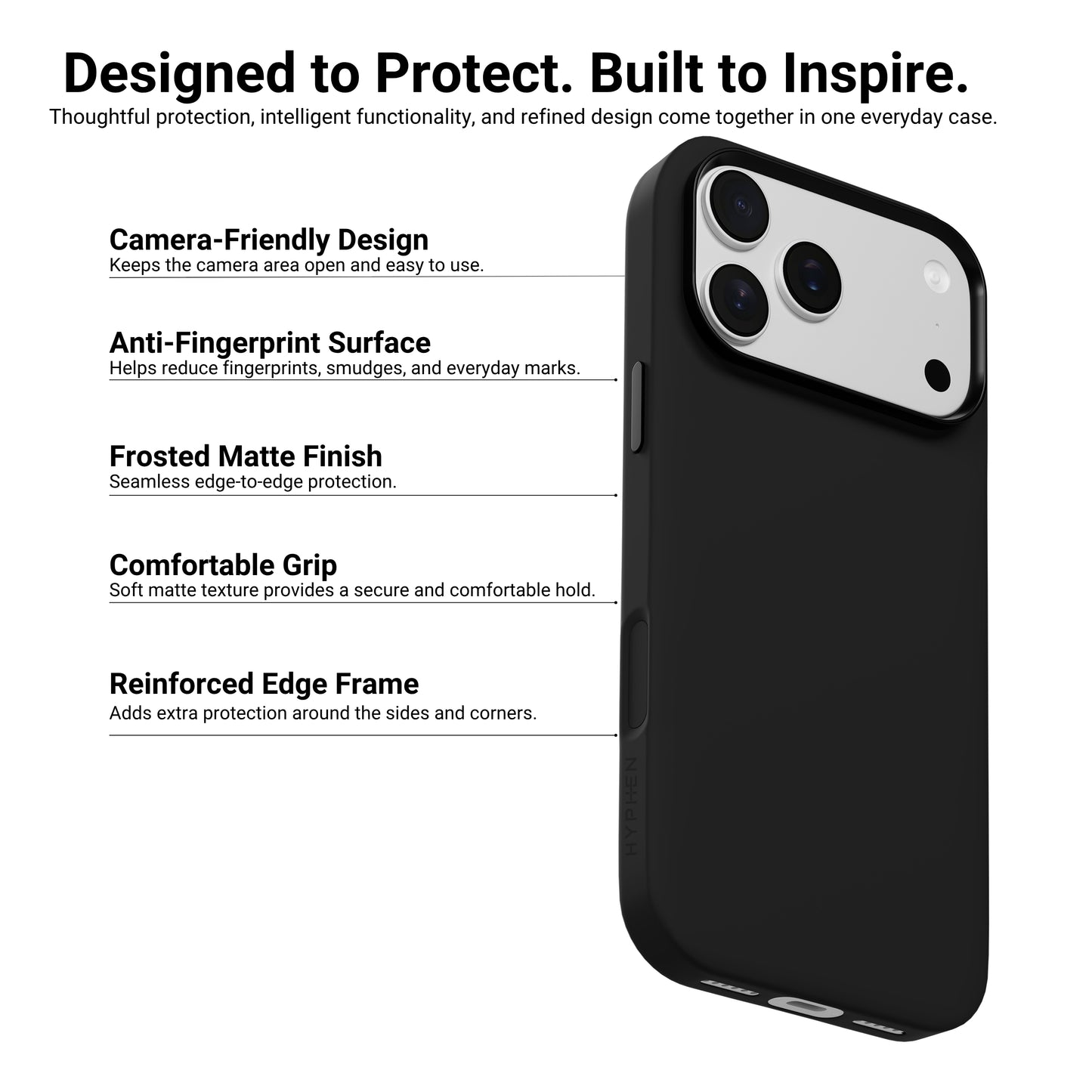 HYPHEN TINT+ Silicone Magsafe Case - Black - iPhone 18 Pro - 6.3"