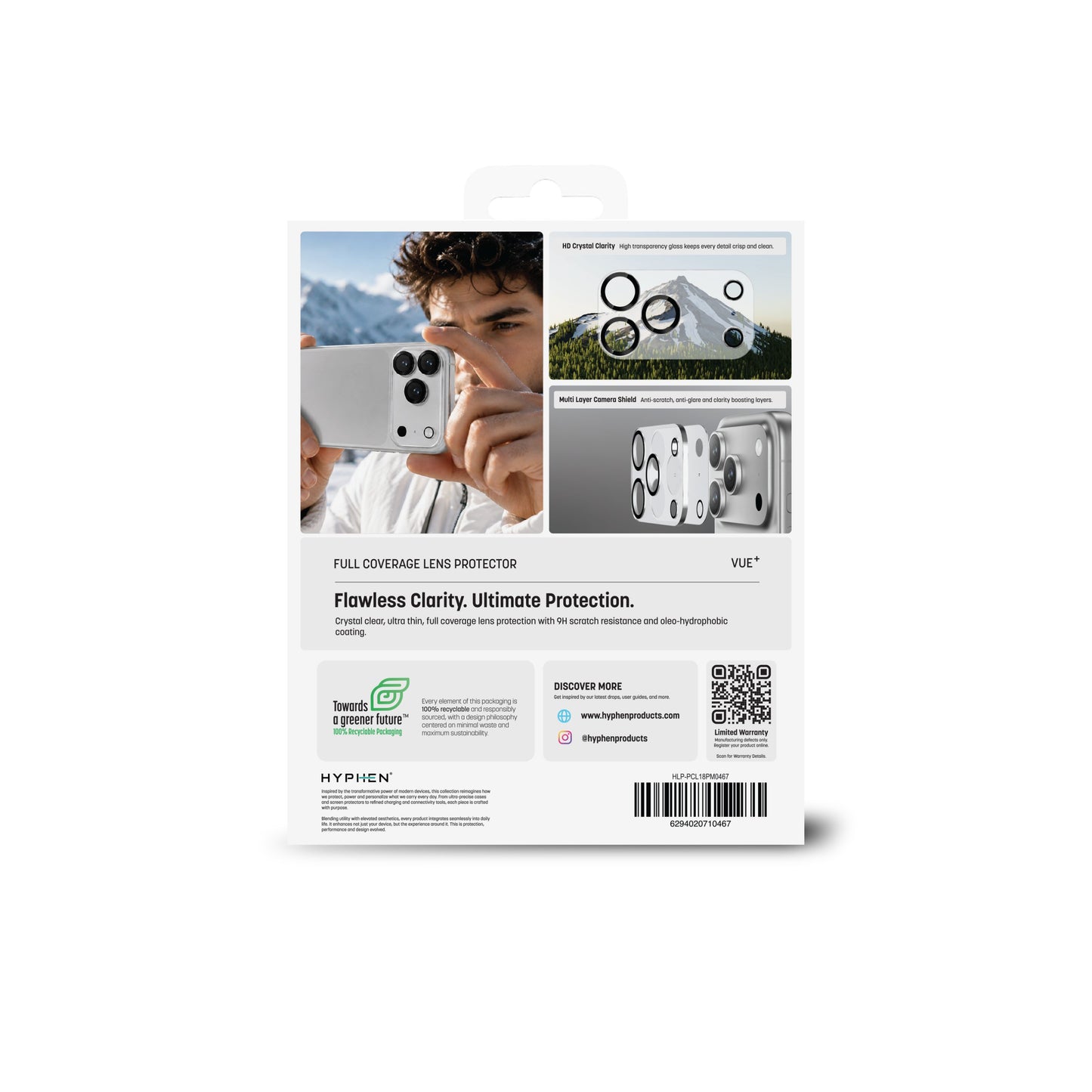 HYPHEN Plateau Camera lens protector, Clear, iPhone 18 Pro Max