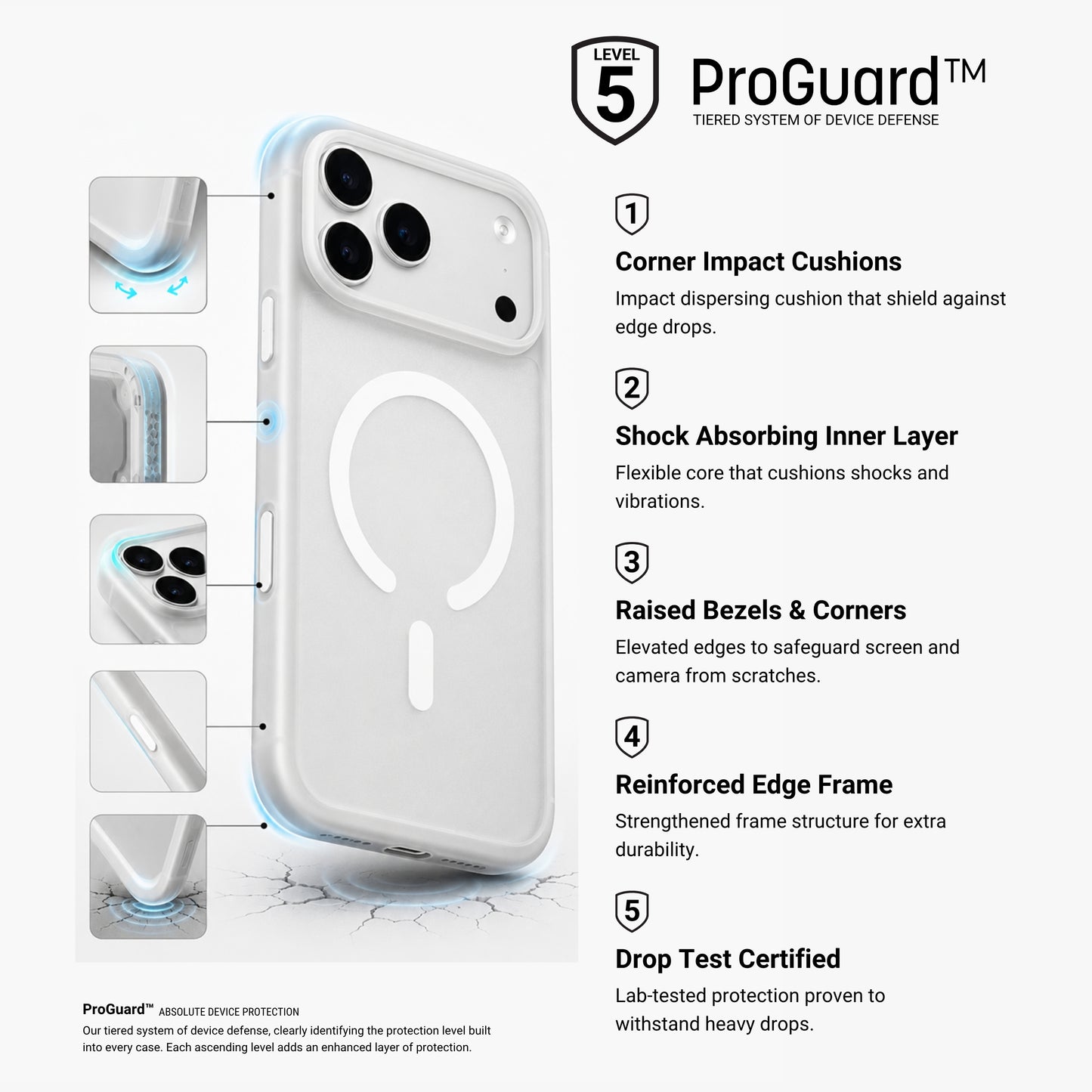 HYPHEN  RIFT Impact Frame MagSafe Case - Silver -  iPhone 18 Pro Max - 6.9"