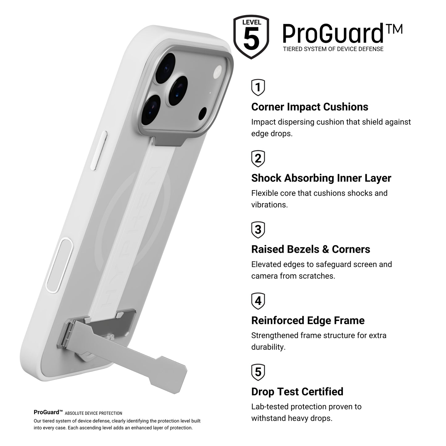 HYPHEN FLEXFIT Grip & Stand Magsafe Case - Frost - iPhone 18 Pro Max - 6.9"