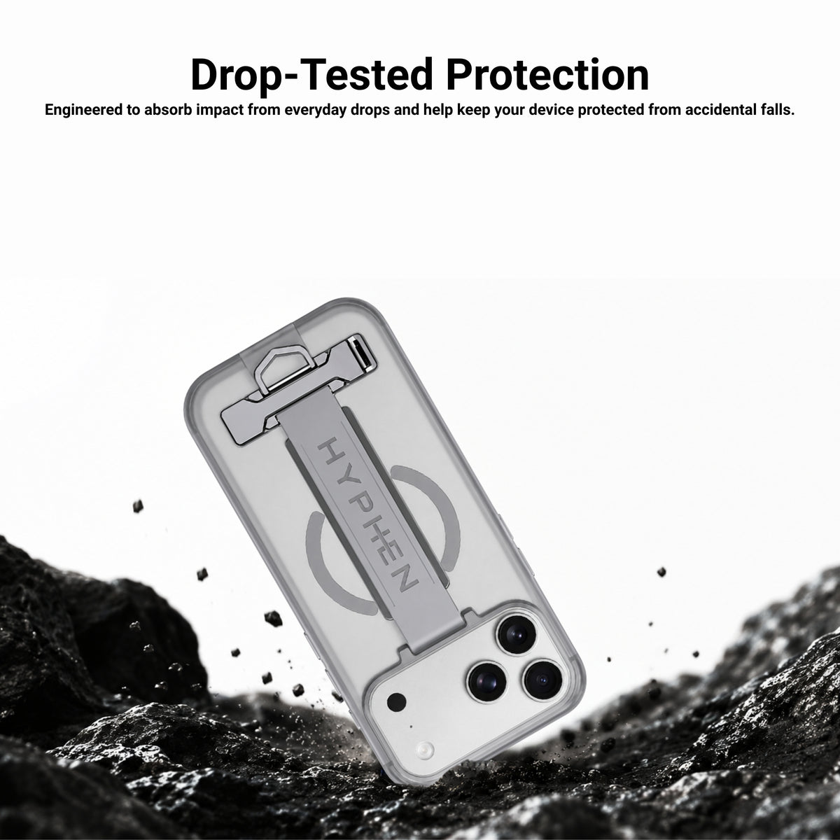 HYPHEN FLEXFIT Grip & Stand Magsafe Case - Frost - iPhone 18 Pro Max - 6.9"