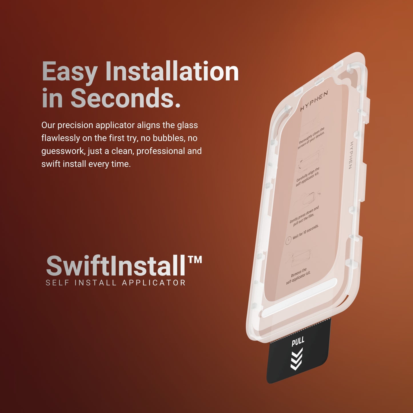 HYPHEN DEFENDR Privacy Tempered Glass with Applicator - iPhone 18 Pro