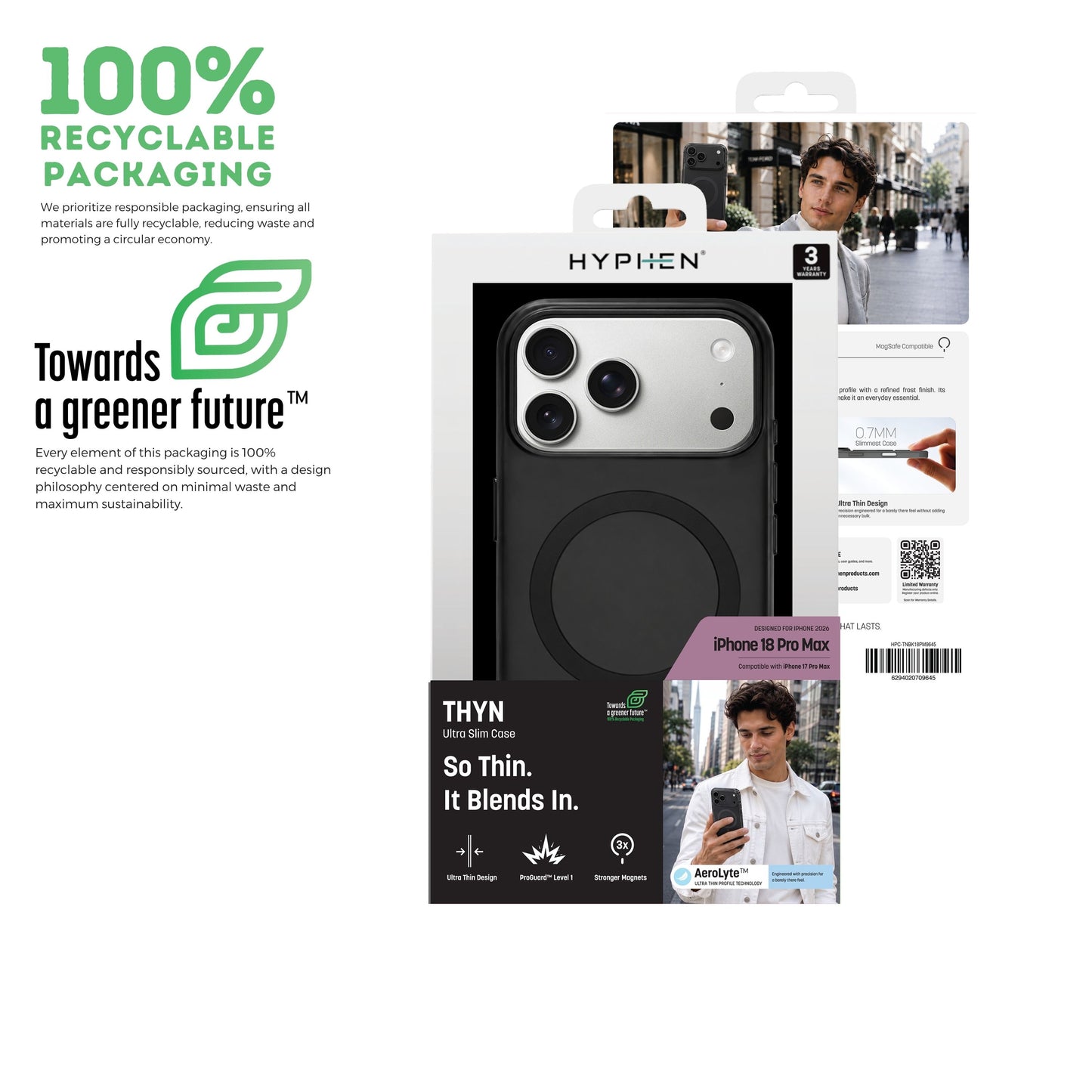 HYPHEN THYN Magsafe Case - Black - iPhone 18 Pro Max - 6.9