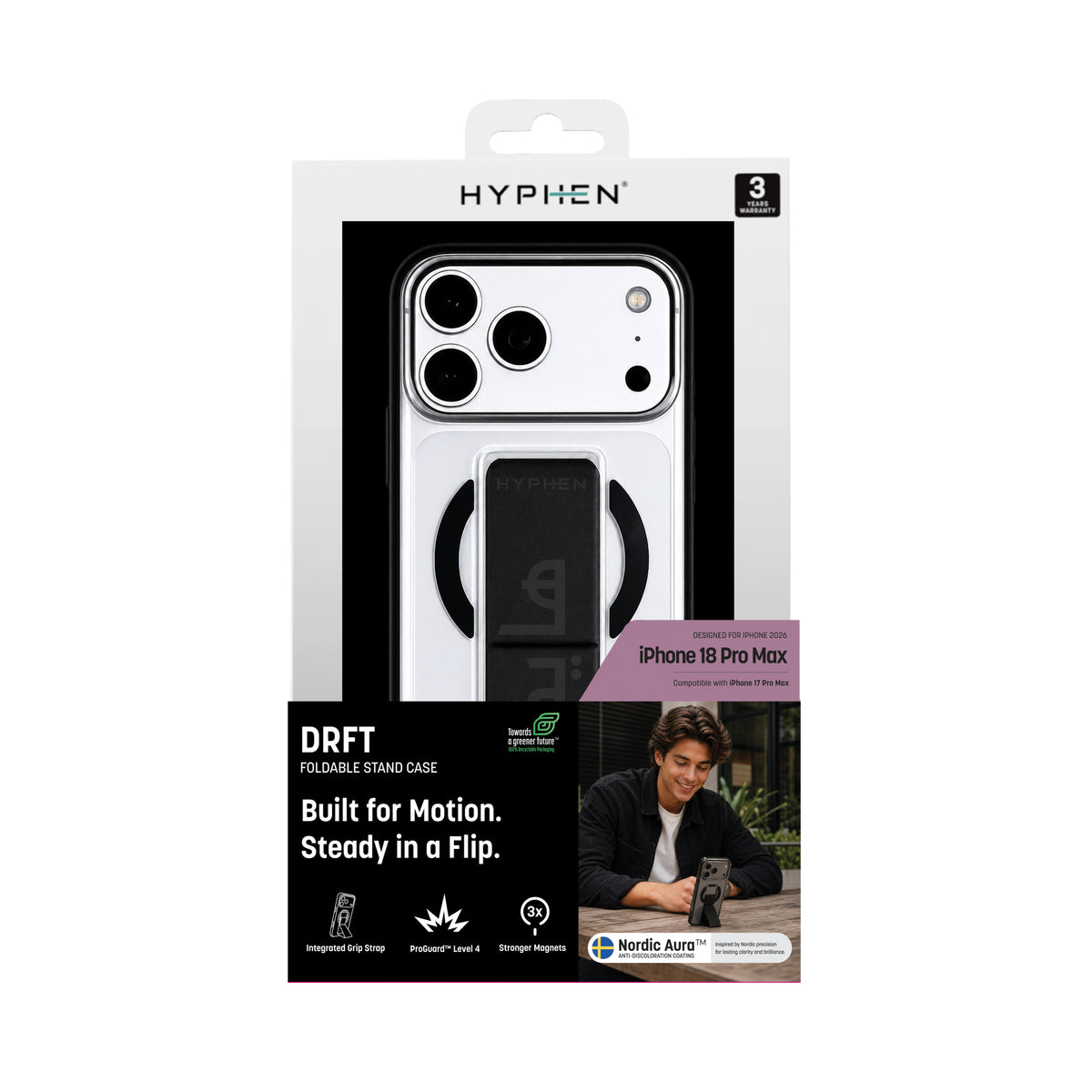 HYPHEN DRFT Grip & Stand Magsafe Case - Black -  iPhone 18 Pro Max - 6.9"