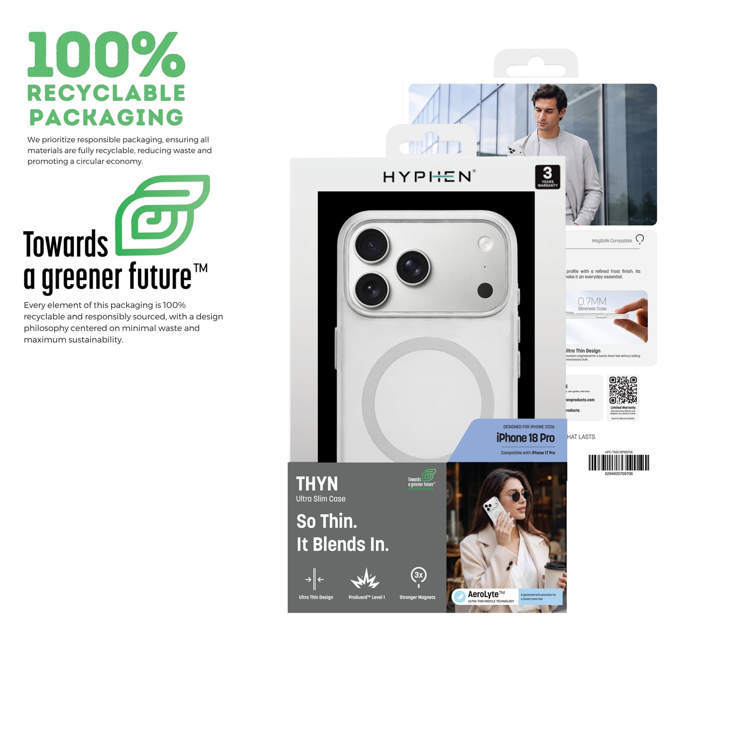 HYPHEN THYN Magsafe Case - Frost - iPhone 18 Pro - 6.3"