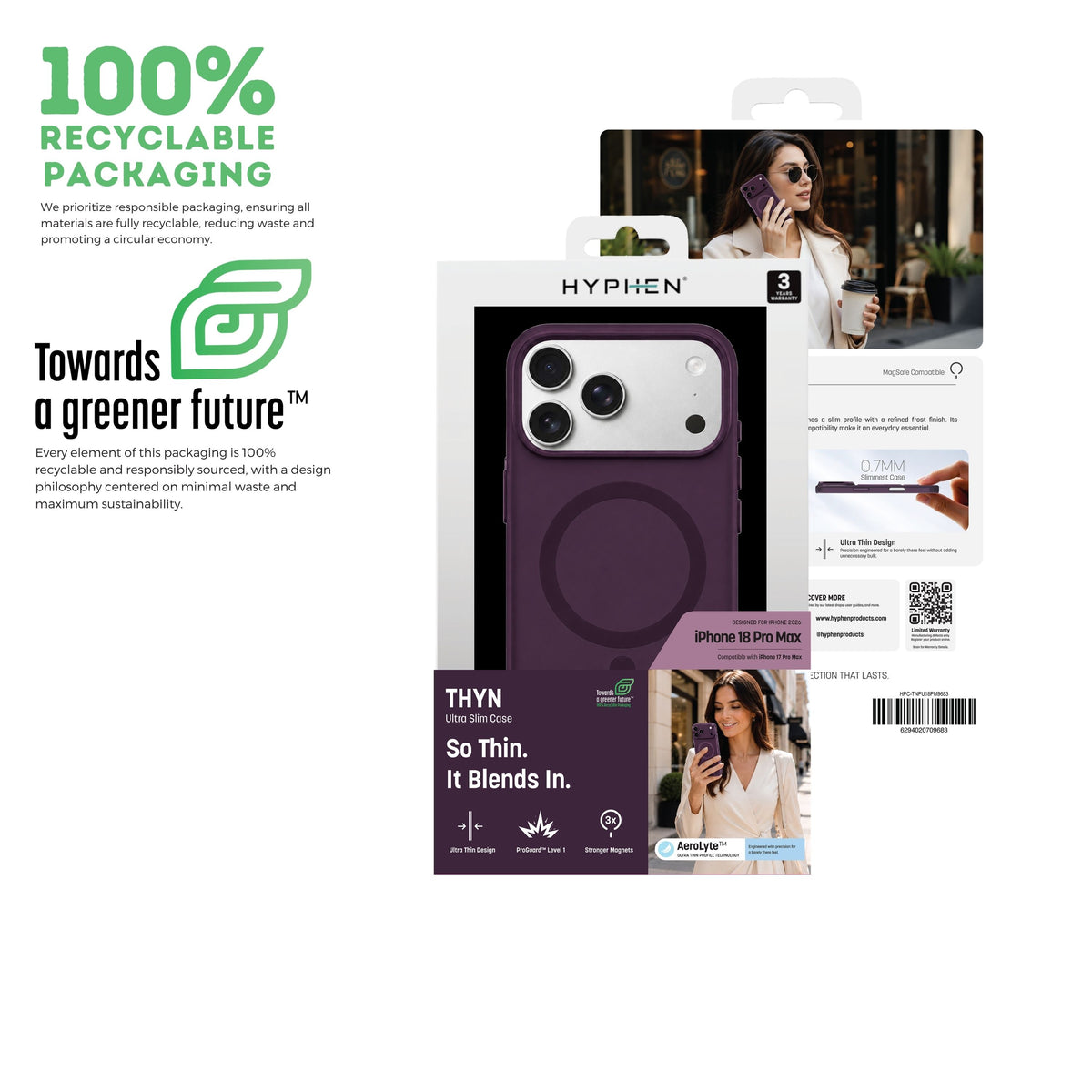 HYPHEN THYN Magsafe Case - Plum - iPhone 18 Pro Max - 6.9" 