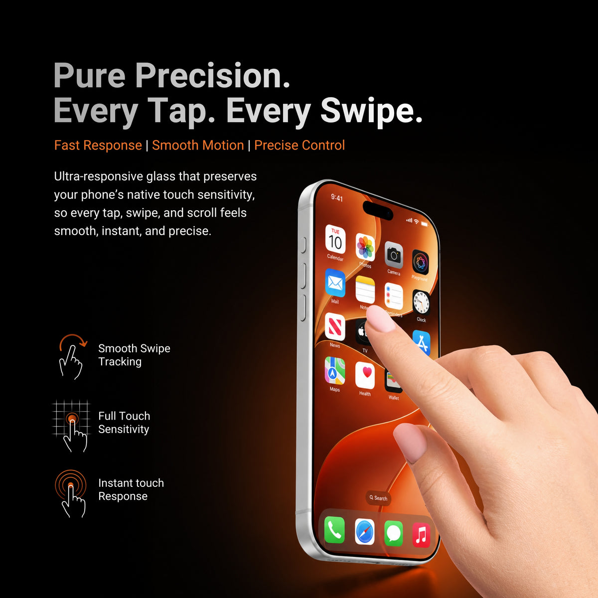 HYPHEN DEFENDR Privacy Tempered Glass with Applicator - iPhone 18 Pro Max