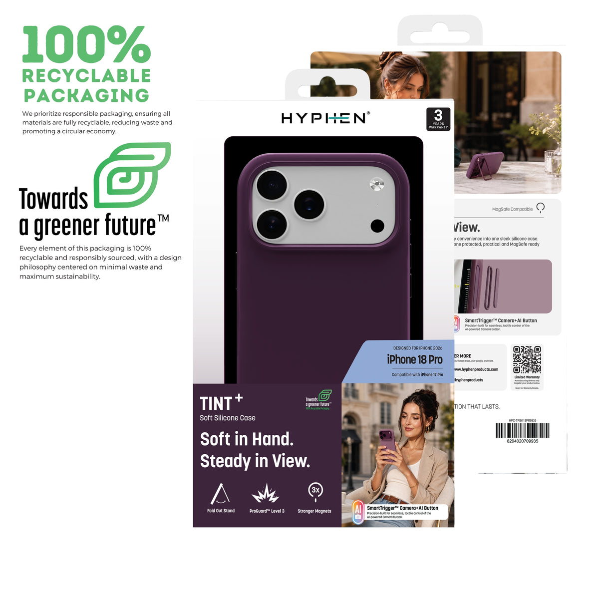 HYPHEN TINT+ Silicone Magsafe Case - Plum - iPhone 18 Pro - 6.3"