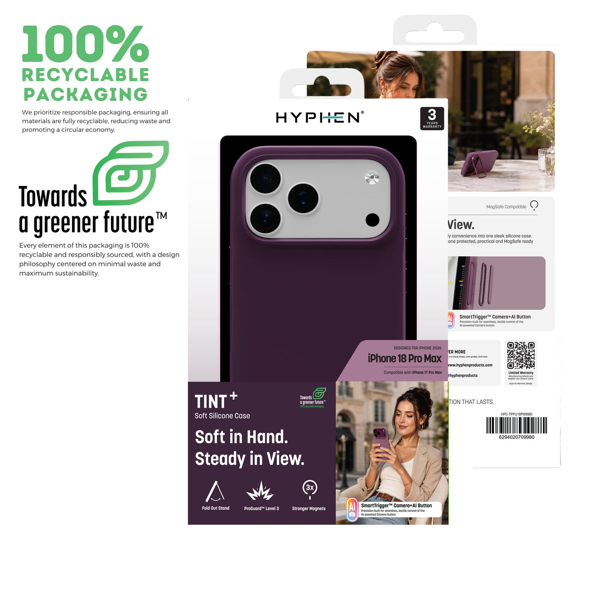 HYPHEN TINT+ Silicone Magsafe Case - Plum - iPhone 18 Pro Max - 6.9"