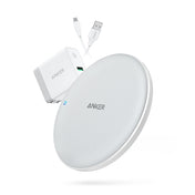 Combo Anker PowerPort Wireless 7.5 Pad UN White Iteration 1 & PowerPort+ 1 with Quick Charge 3.0 UK White & Anker PowerLine Micro USB (6ft) White