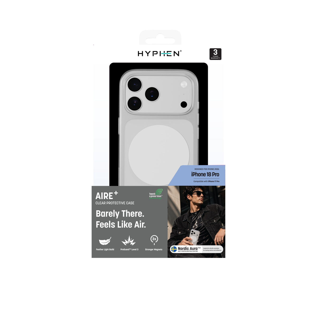 HYPHEN AIRE PLUS MagSafe Case - White - iPhone 18 Pro - 6.3"