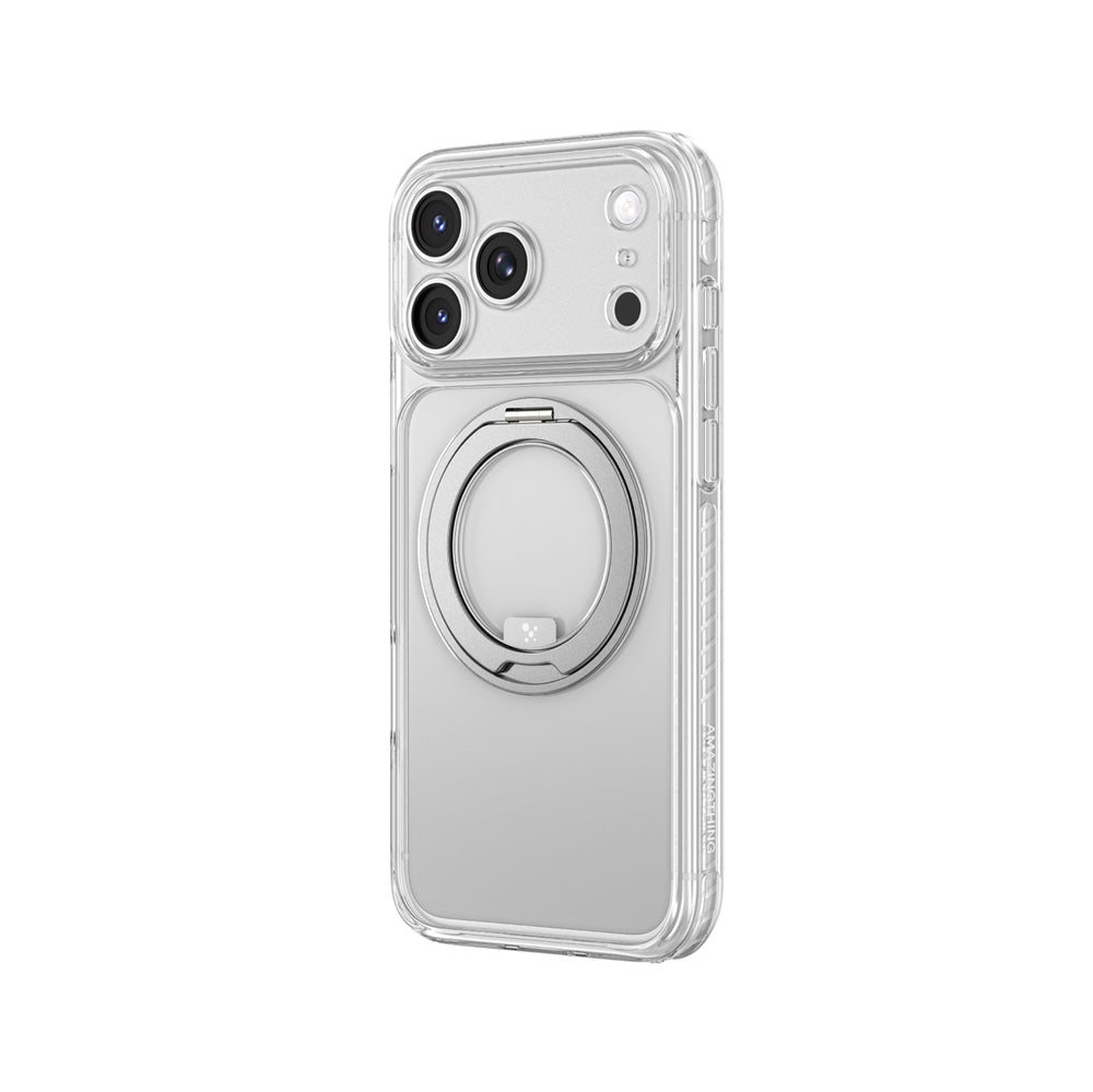Titan Pro Mag Lens Spin Case For iPhone 18 Pro 6.3'' Clear