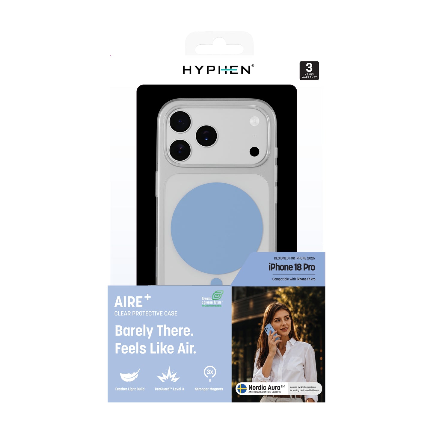 HYPHEN AIRE PLUS MagSafe Case - Blue - iPhone 18 Pro - 6.3"
