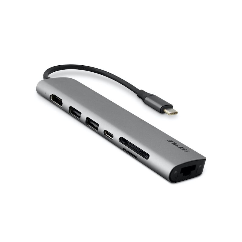 iSTYLE Multimedia Type-C Hub, Space Grey