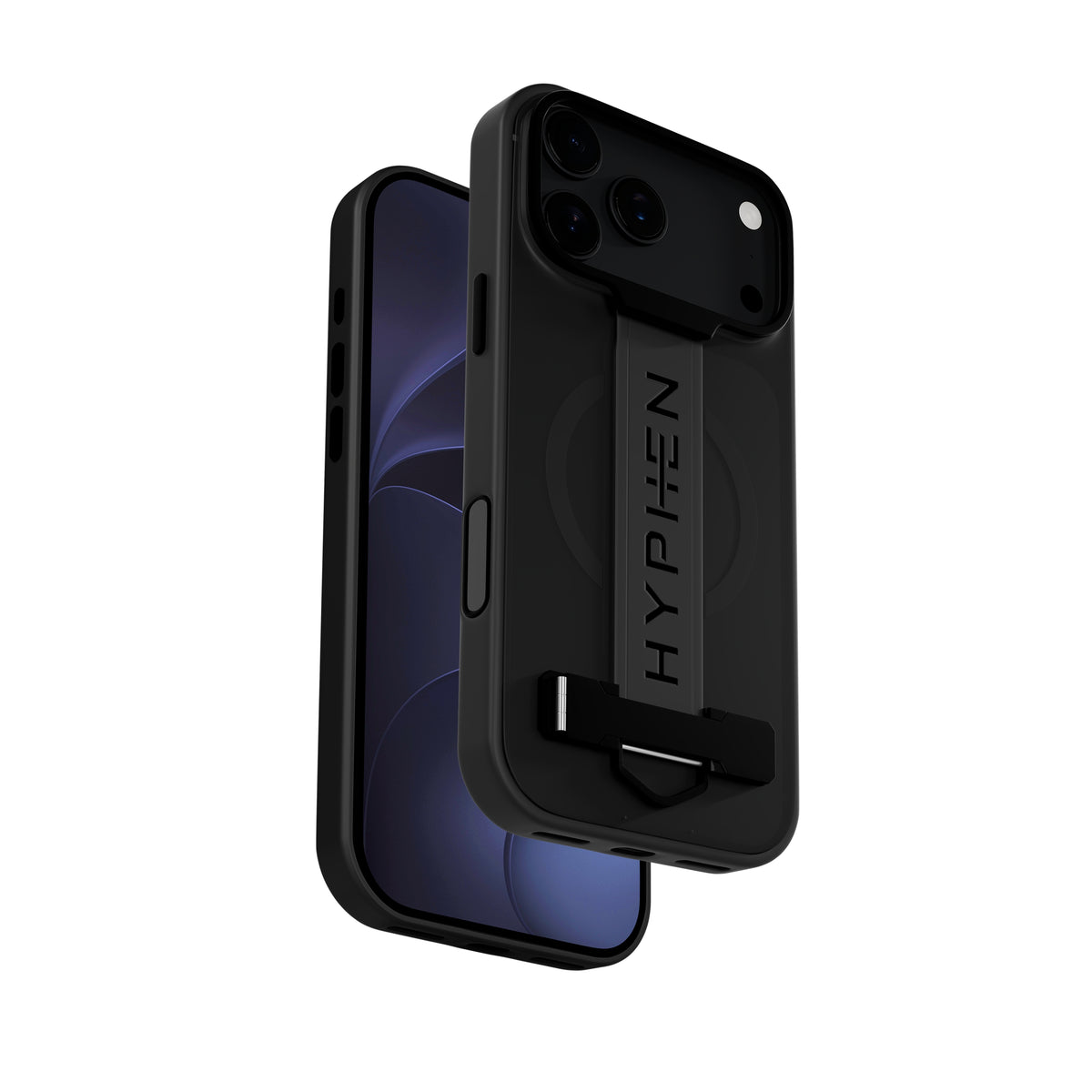 HYPHEN FLEXFIT Grip & Stand Magsafe Case - Black - iPhone 18 Pro - 6.3"