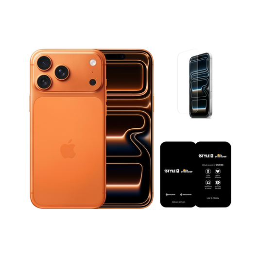 iPhone 17 Pro Max 1TB Cosmic Orange + Glass Screen Protector + iSTYLE Entertainer