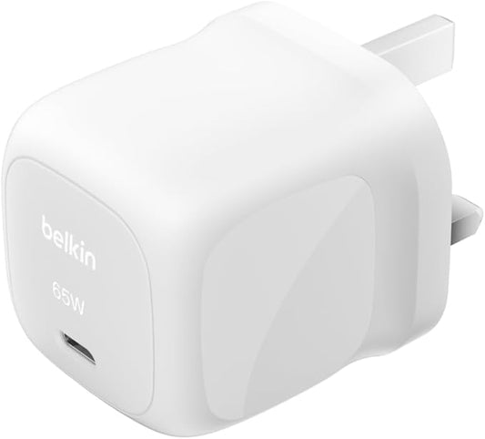 BELKIN - WALL CHARGER - 65W - PD COMPACT USB-C - UK PLUG - BLACK