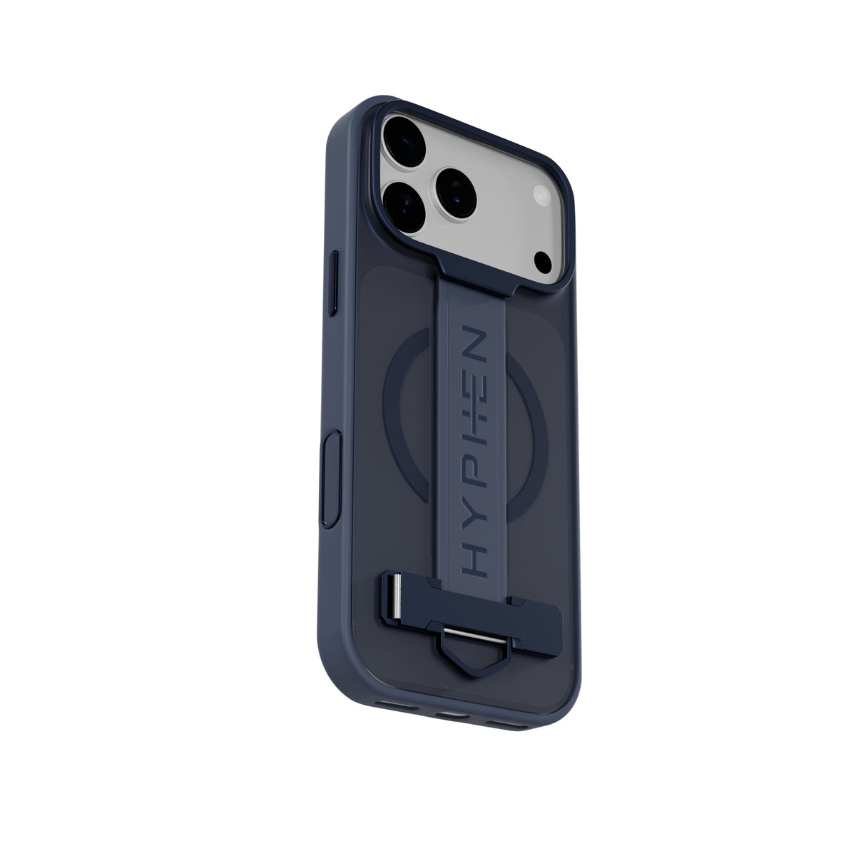 HYPHEN FLEXFIT Grip & Stand Magsafe Case - Dark Blue - iPhone 18 Pro - 6.3"