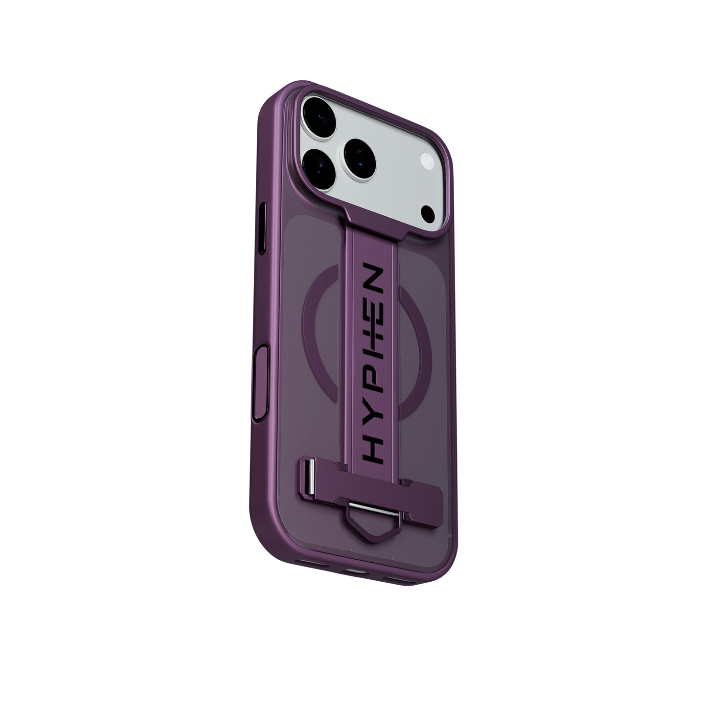 HYPHEN FLEXFIT Grip & Stand Magsafe Case - Plum - iPhone 18 Pro - 6.3"