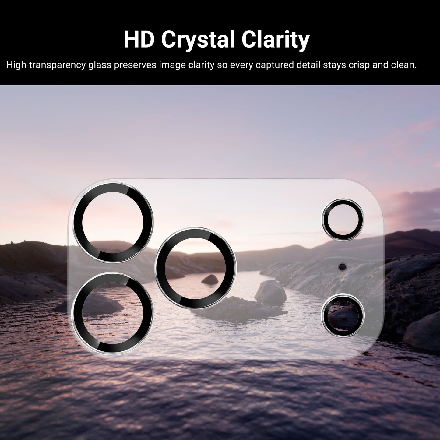 HYPHEN Plateau Camera lens protector, Clear, iPhone 18 Pro Max