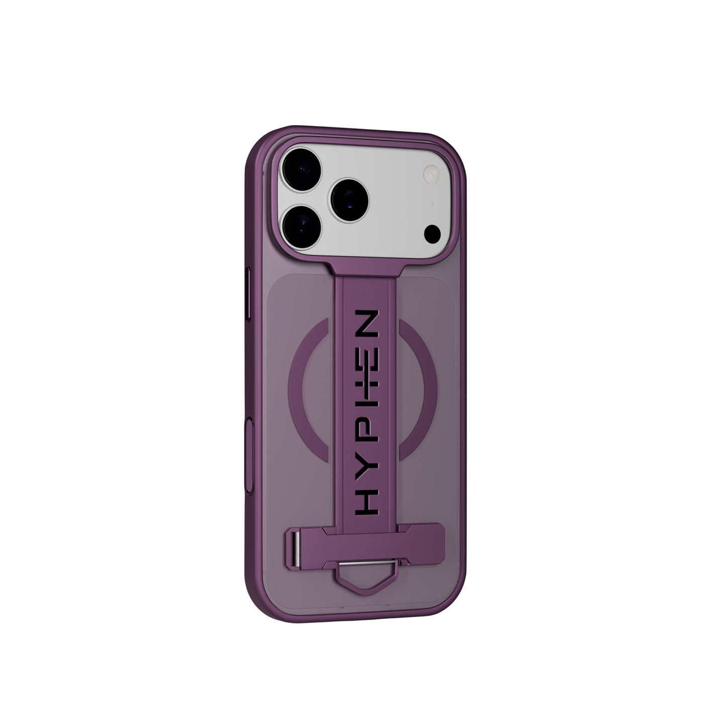 HYPHEN FLEXFIT Grip & Stand Magsafe Case - Plum - iPhone 18 Pro - 6.3"