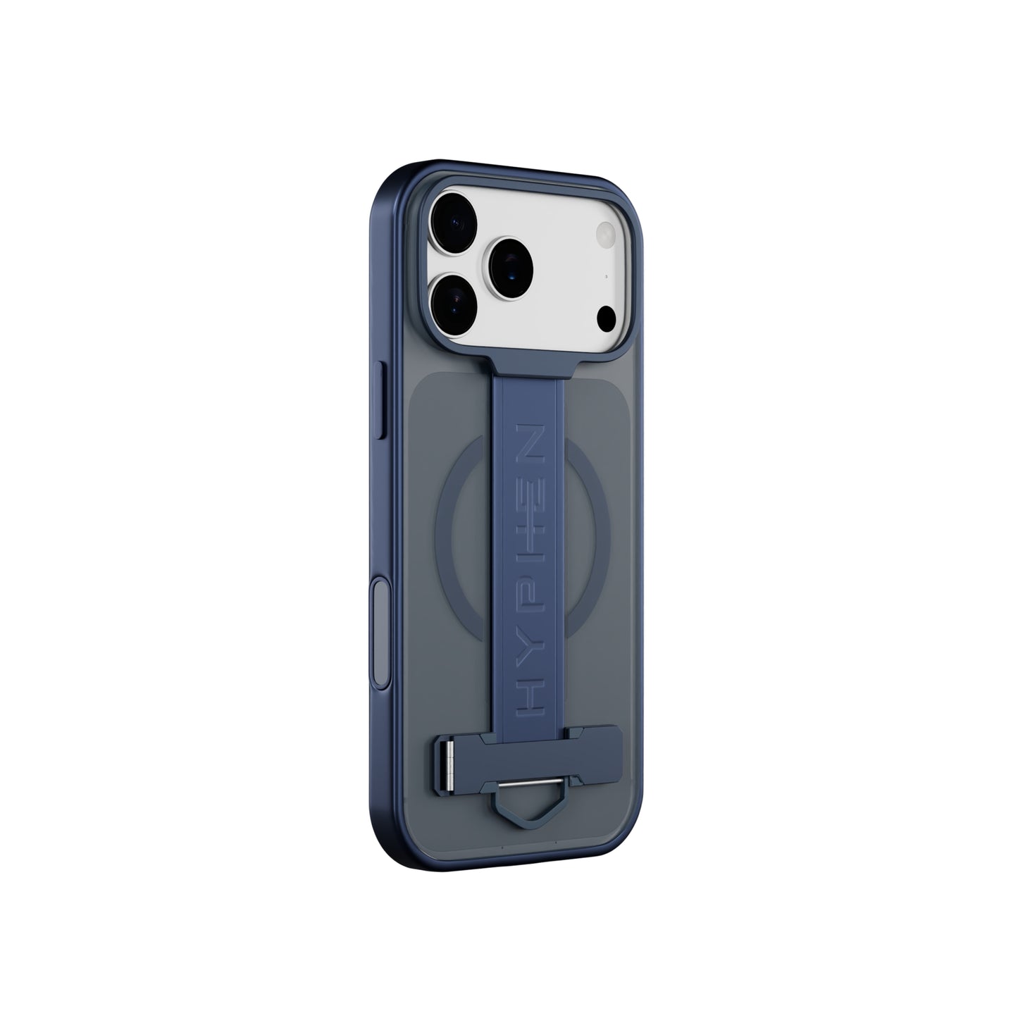 HYPHEN FLEXFIT Grip & Stand Magsafe Case - Dark Blue - iPhone 18 Pro - 6.3"