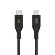 بلكين - كابل - مضفر - من C إلى C - 240 واط - 2 متر - أسود