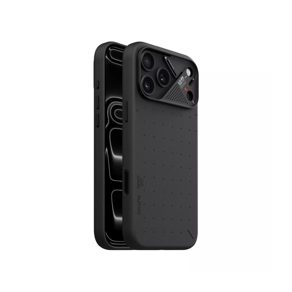 A18 Vegan Leather Case Iphone 18 Pro Max,Black