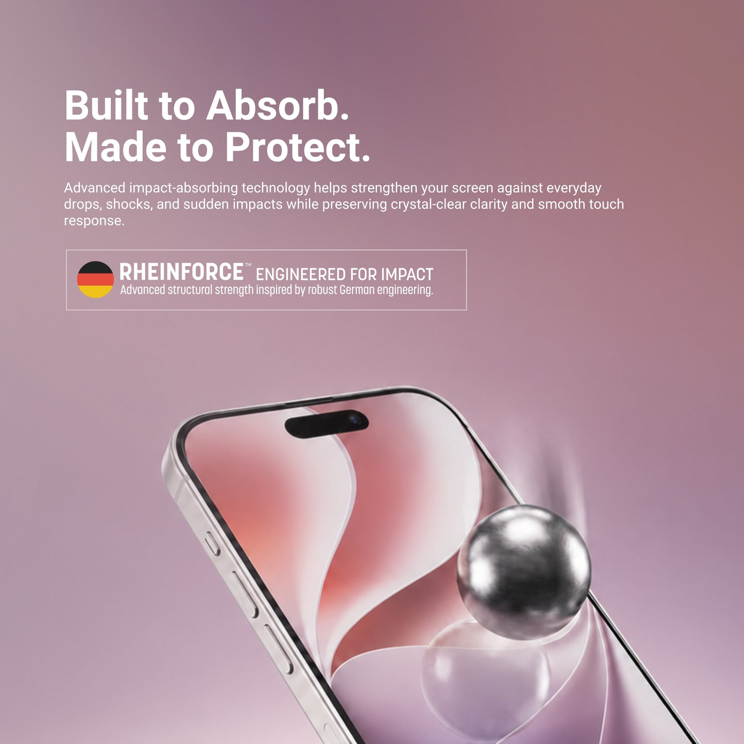 HYPHEN DEFENDR Matte Clear Tempered Glass with Applicator - iPhone 18 Pro - 6.3"