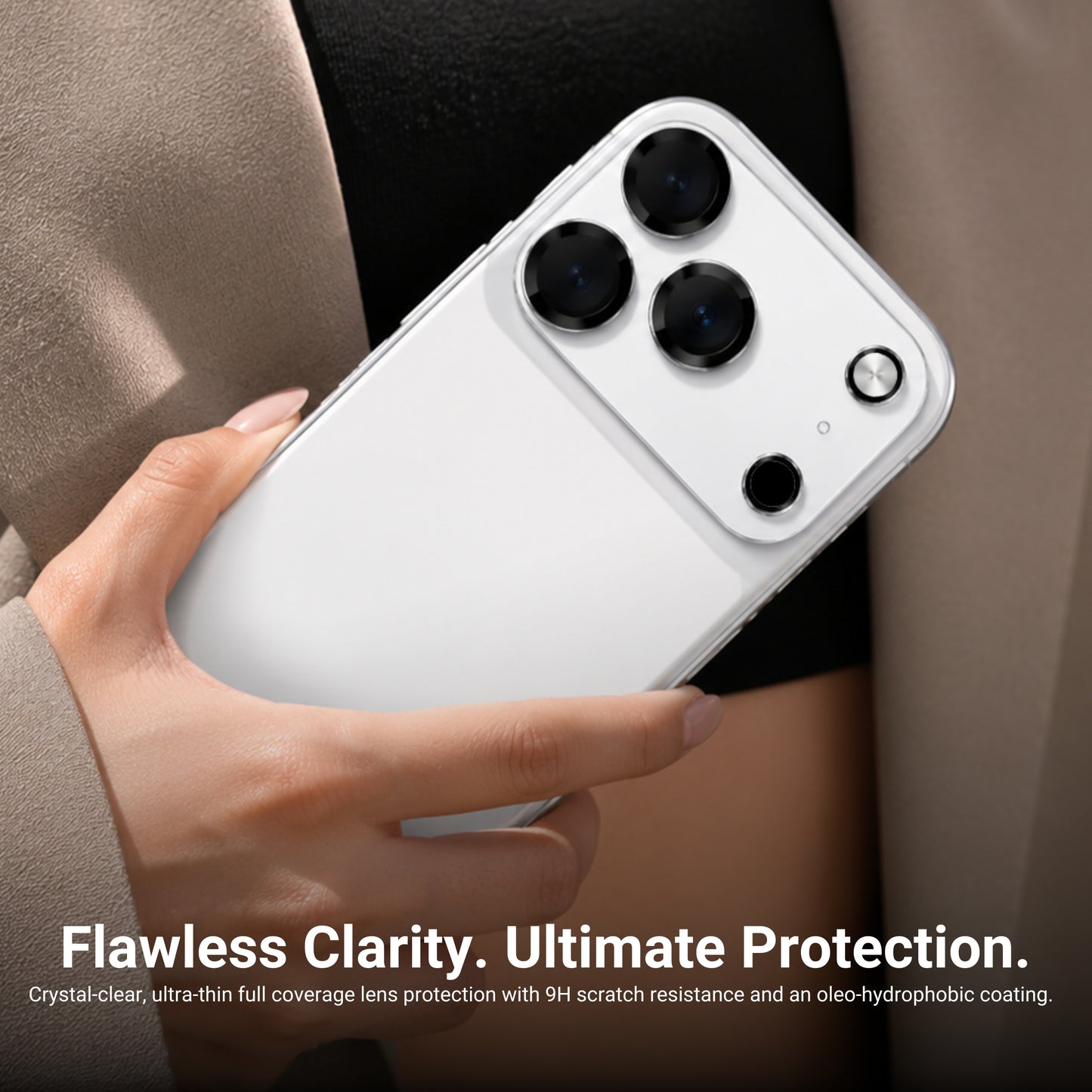 HYPHEN Plateau Camera lens protector, Clear, iPhone 18 Pro