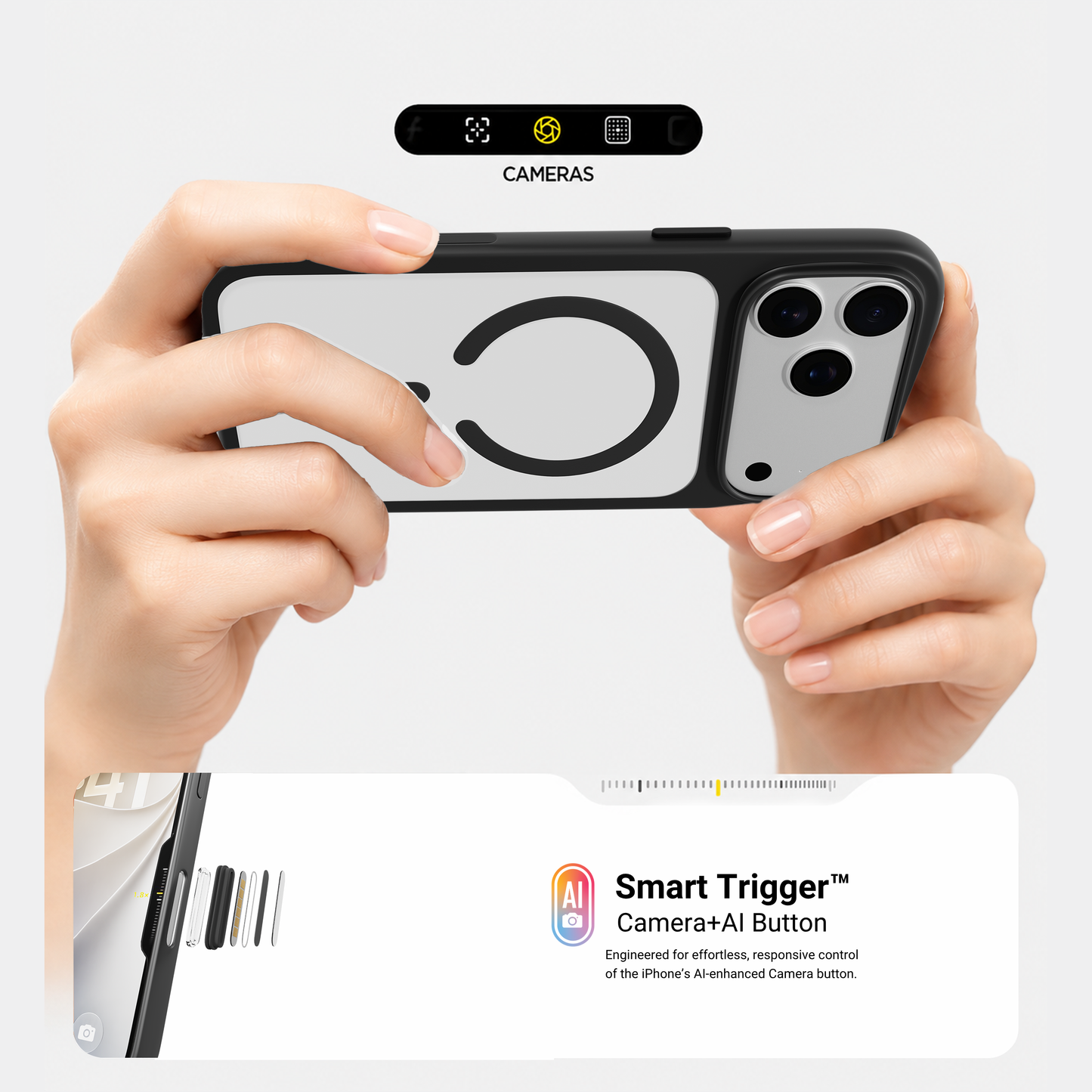 HYPHEN RIFT Impact Frame MagSafe Case - Black - iPhone 18 Pro Max - 6.9"
