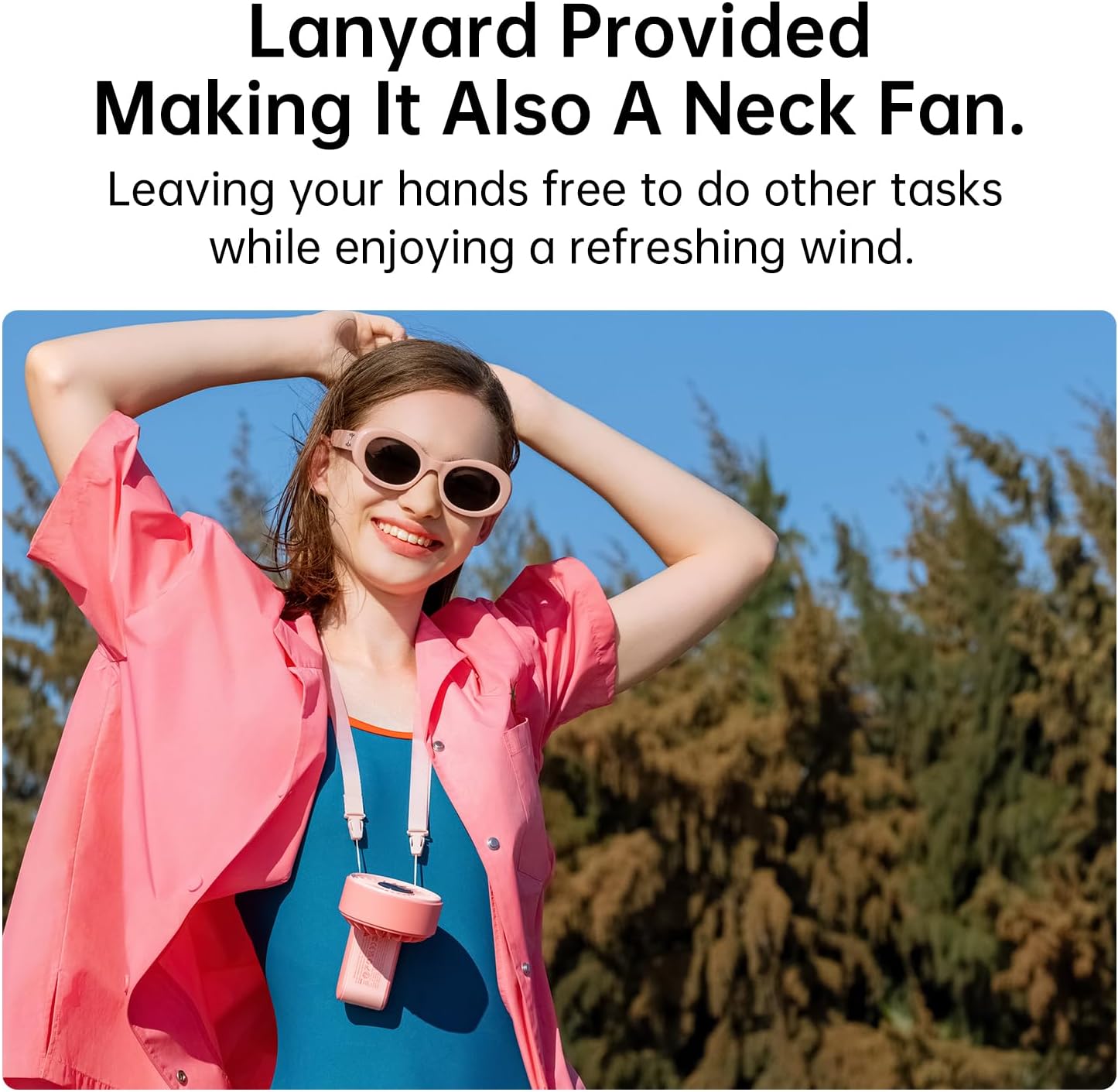 Handheld Fan Life7 5000mAh Pink