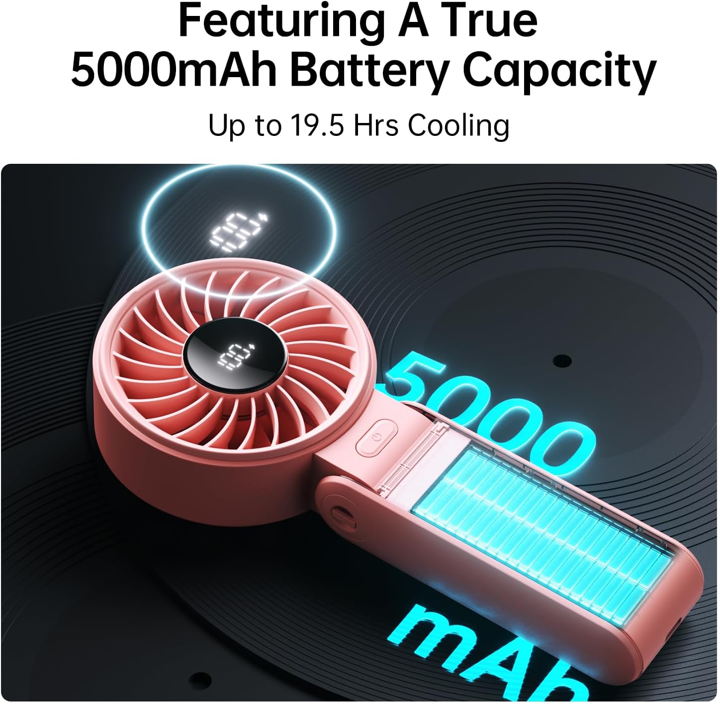 Handheld Fan Life7 5000mAh Pink