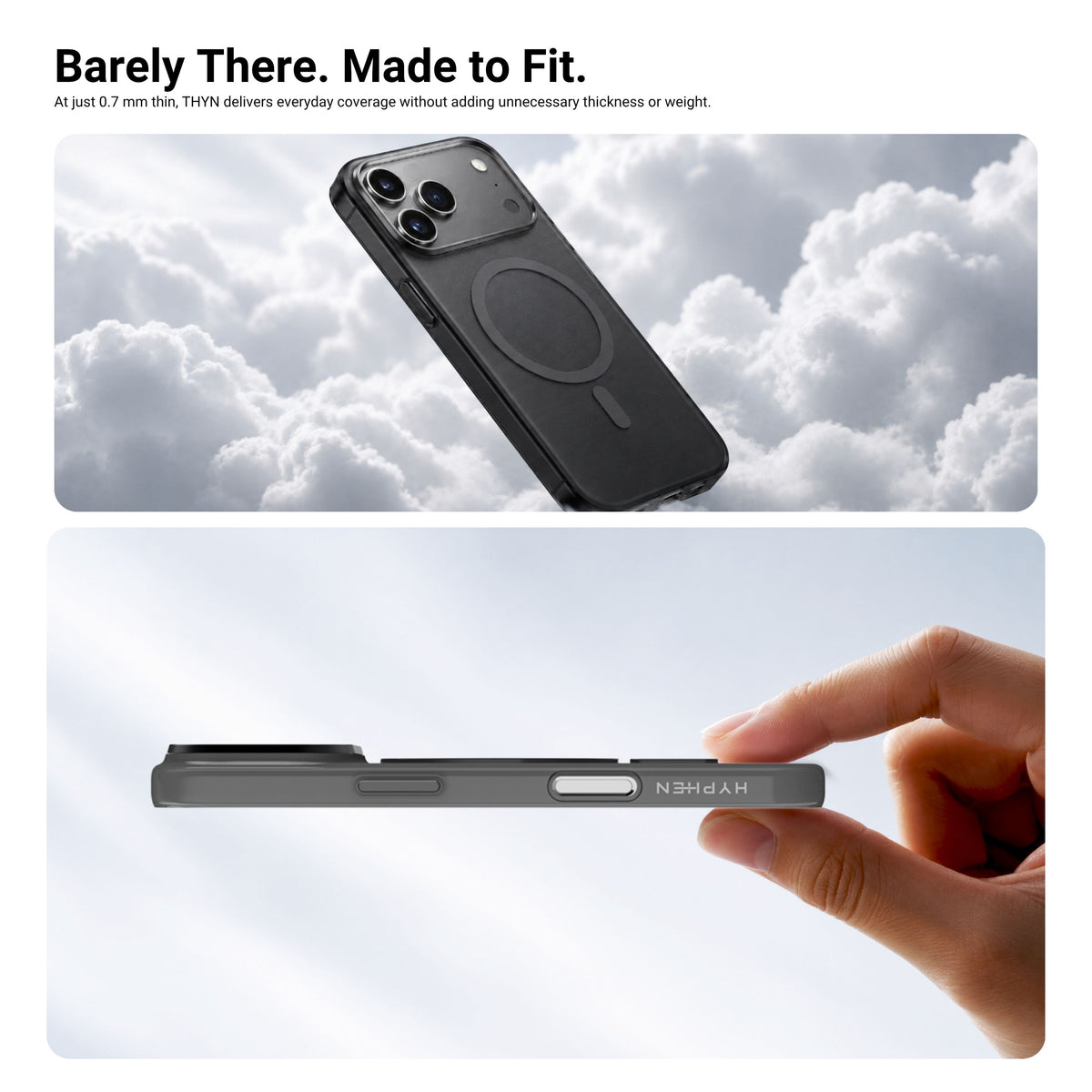 HYPHEN THYN Magsafe Case, Black, iPhone 18 Pro - 6.3"