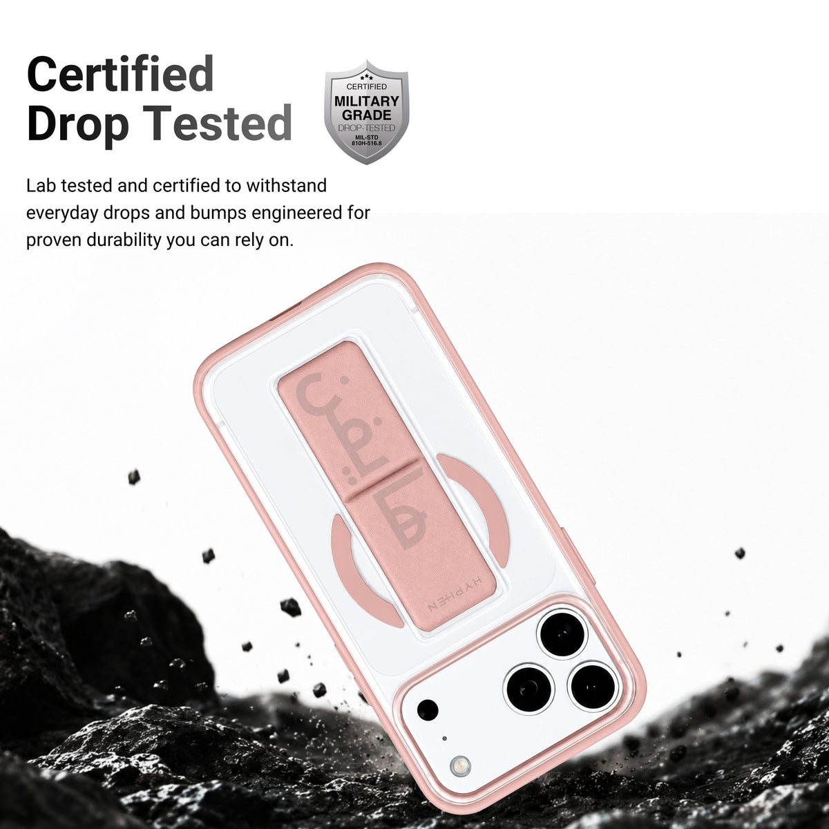 HYPHEN DRFT Grip & Stand Magsafe Case - Pink -  iPhone 18 Pro - 6.3"