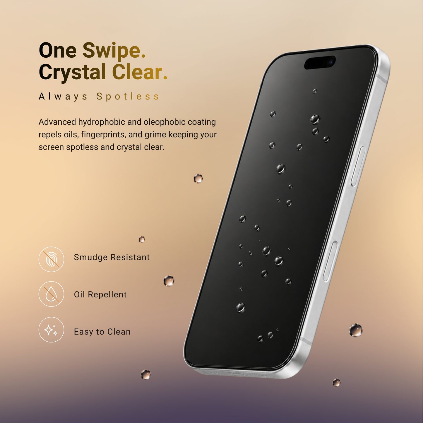 HYPHEN DEFENDR Case Friendly Tempered Glass with Applicator - iPhone 18 Pro