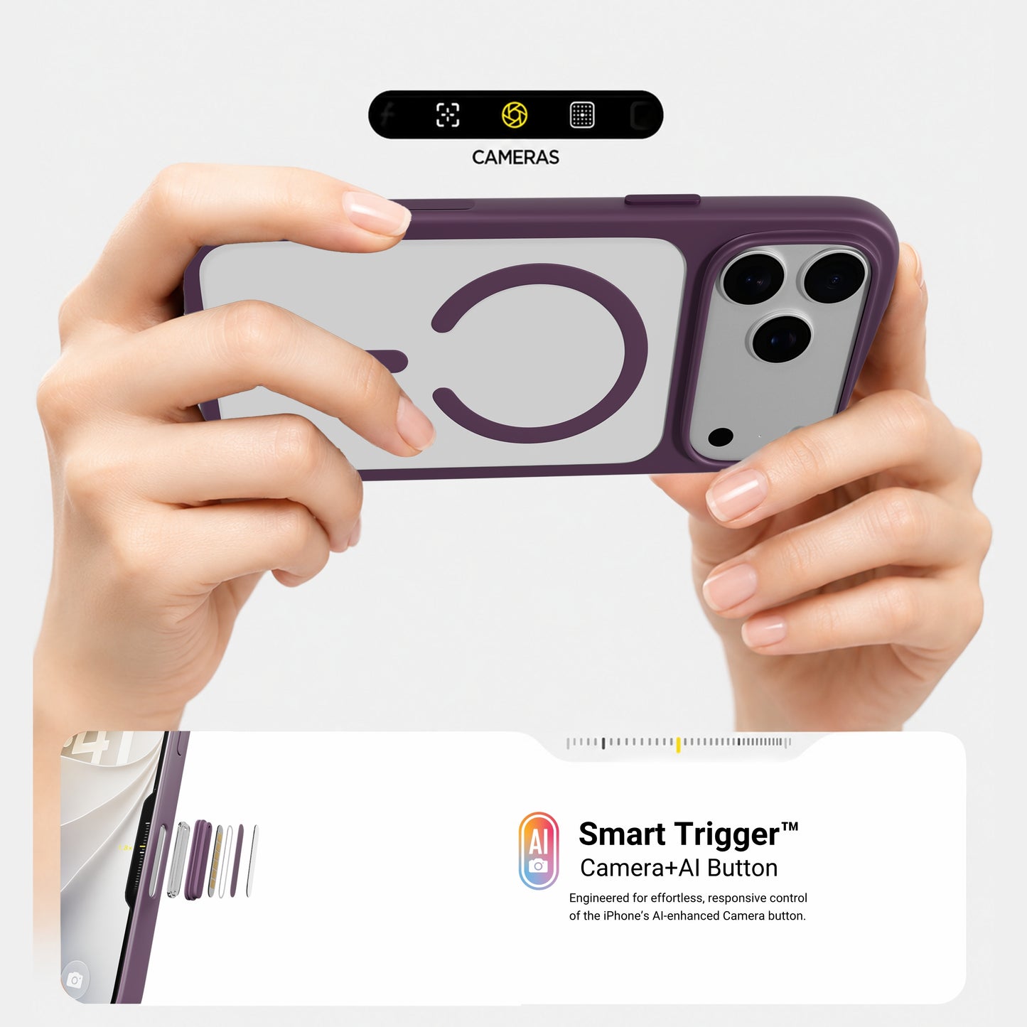HYPHEN  RIFT Impact Frame MagSafe Case - Plum -  iPhone 18 Pro Max - 6.9"