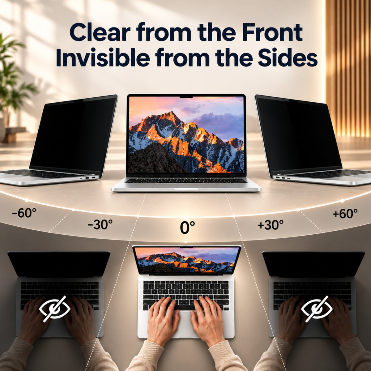Hyphen Total Privacy Magnetic Screen For MacBook Air 13.6-Inch