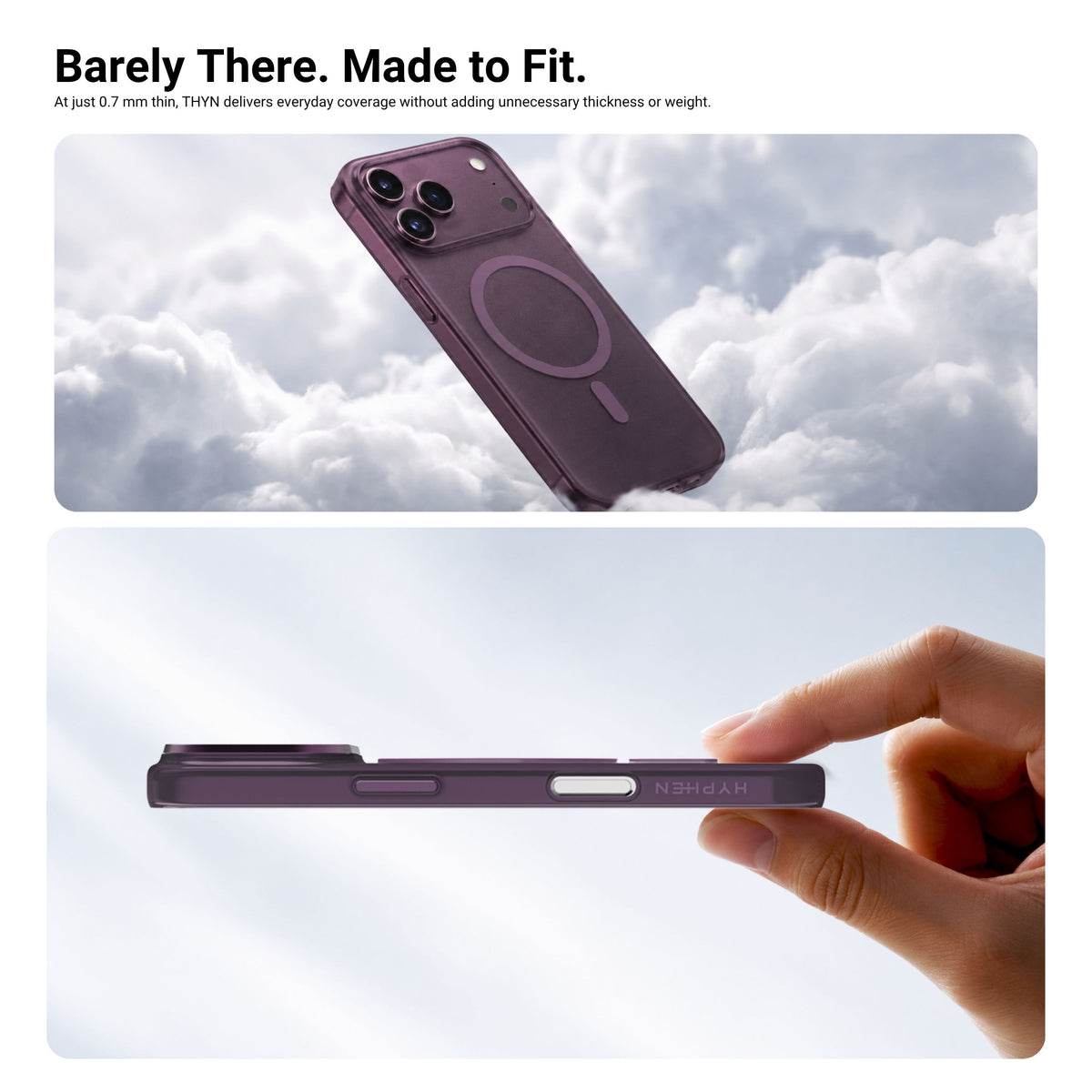 HYPHEN THYN Magsafe Case - Plum - iPhone 18 Pro - 6.3"