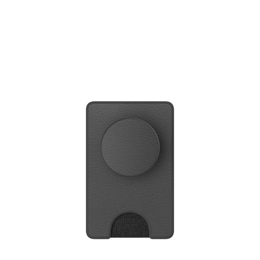 Popsockets - PopGrip PopWallet+ - Pebbled Vegan Leather Black