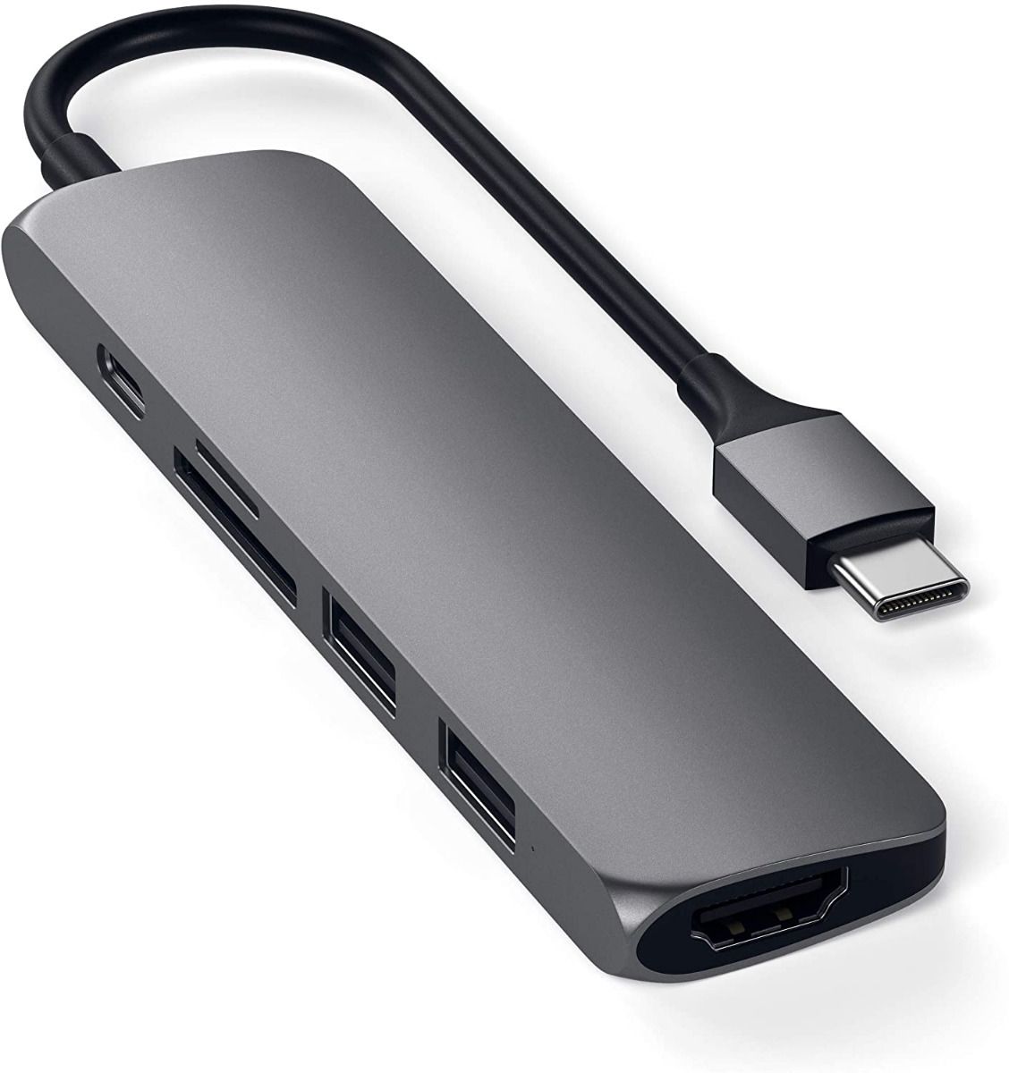Satechi - Hub - Type-C Mobile Pro Hub for iPad and Type-C Smartphones and Tablets - Space Gray