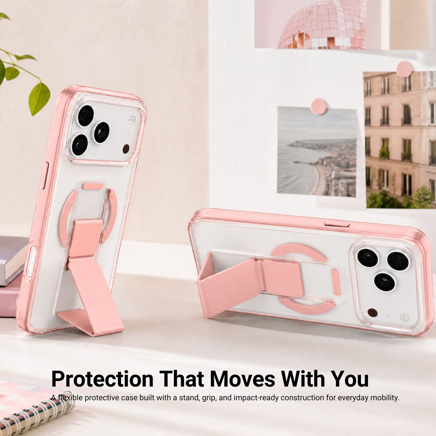 HYPHEN DRFT Grip & Stand Magsafe Case - Pink -  iPhone 18 Pro Max - 6.9"