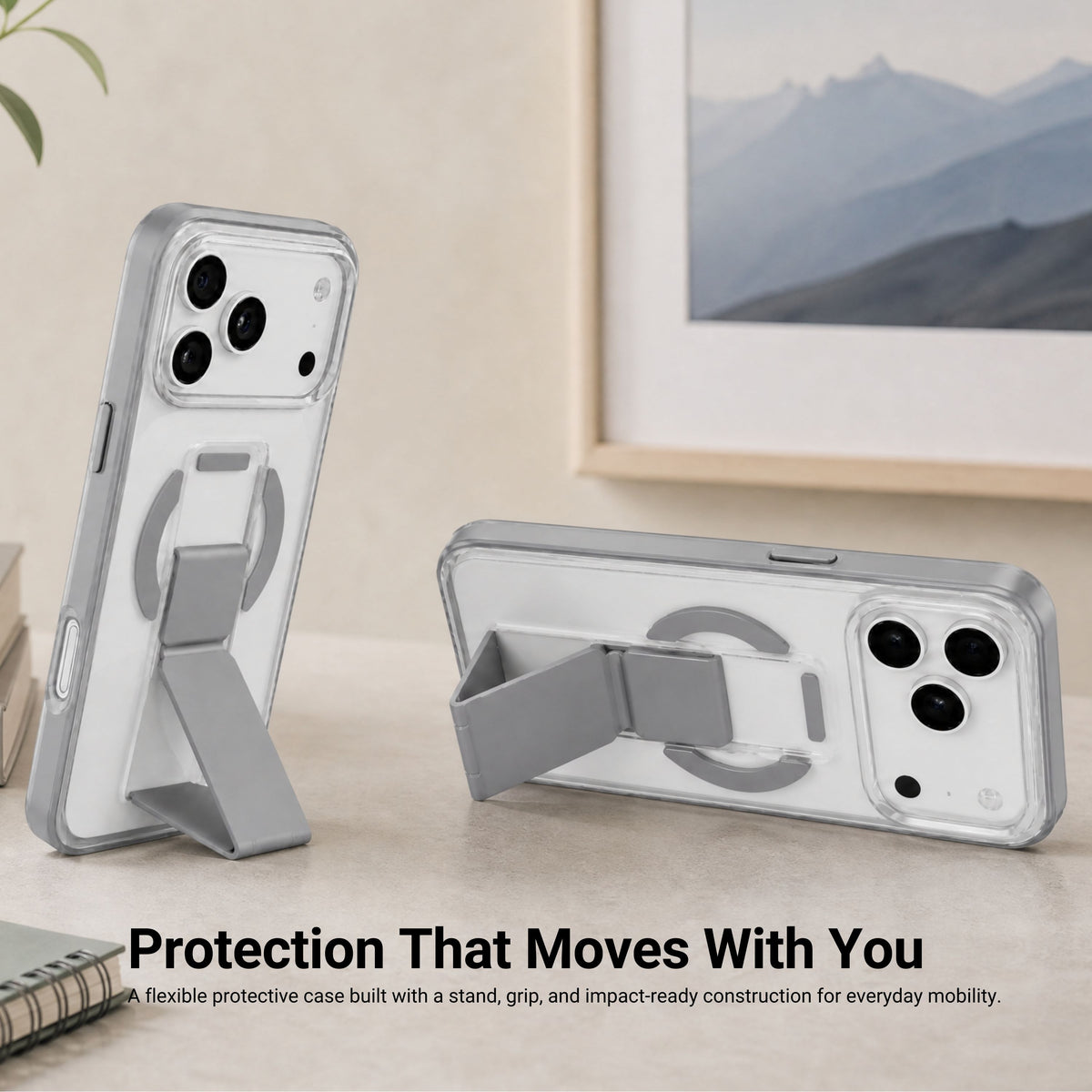 HYPHEN DRFT Grip & Stand Magsafe Case - Grey -  iPhone 18 Pro Max - 6.9"