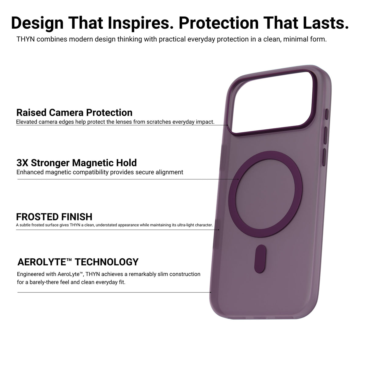 HYPHEN THYN Magsafe Case - Plum - iPhone 18 Pro Max - 6.9" 