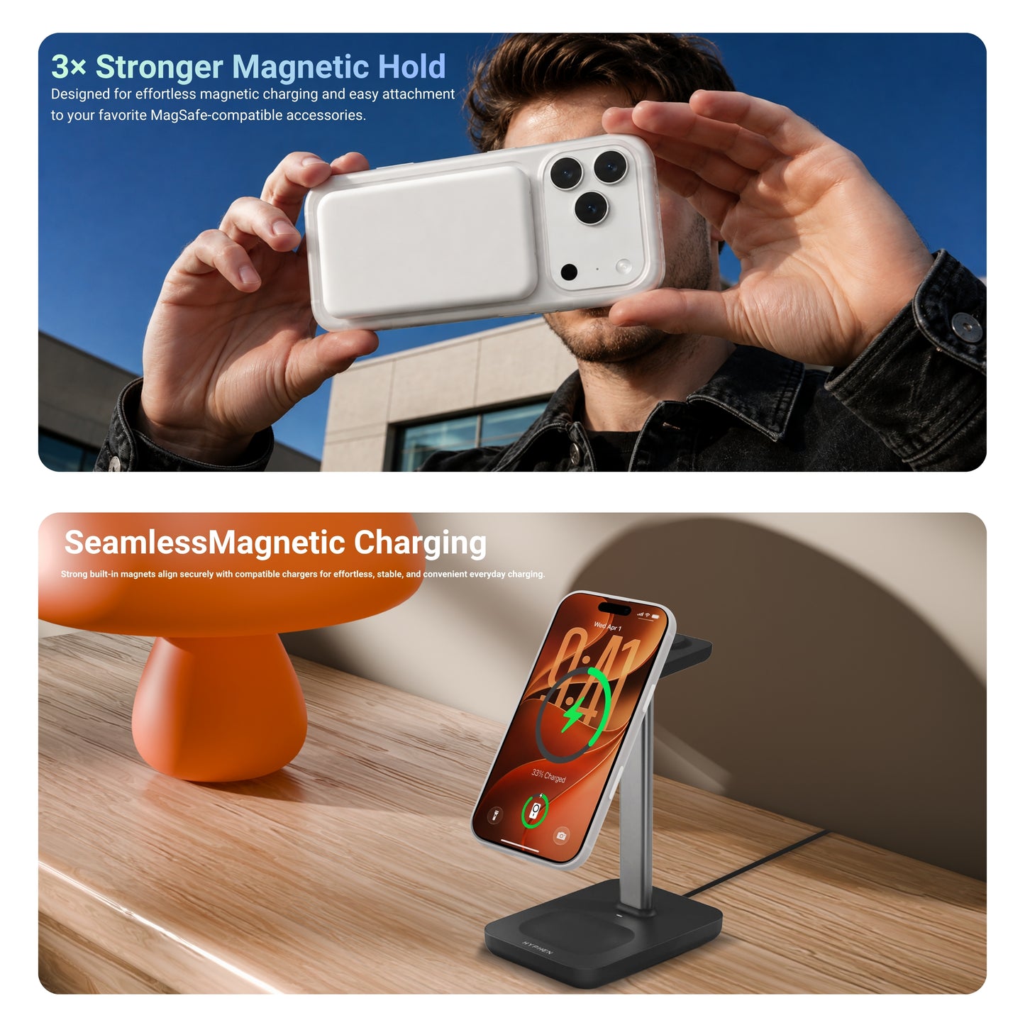 HYPHEN  RIFT Impact Frame MagSafe Case - Silver -  iPhone 18 Pro - 6.3"