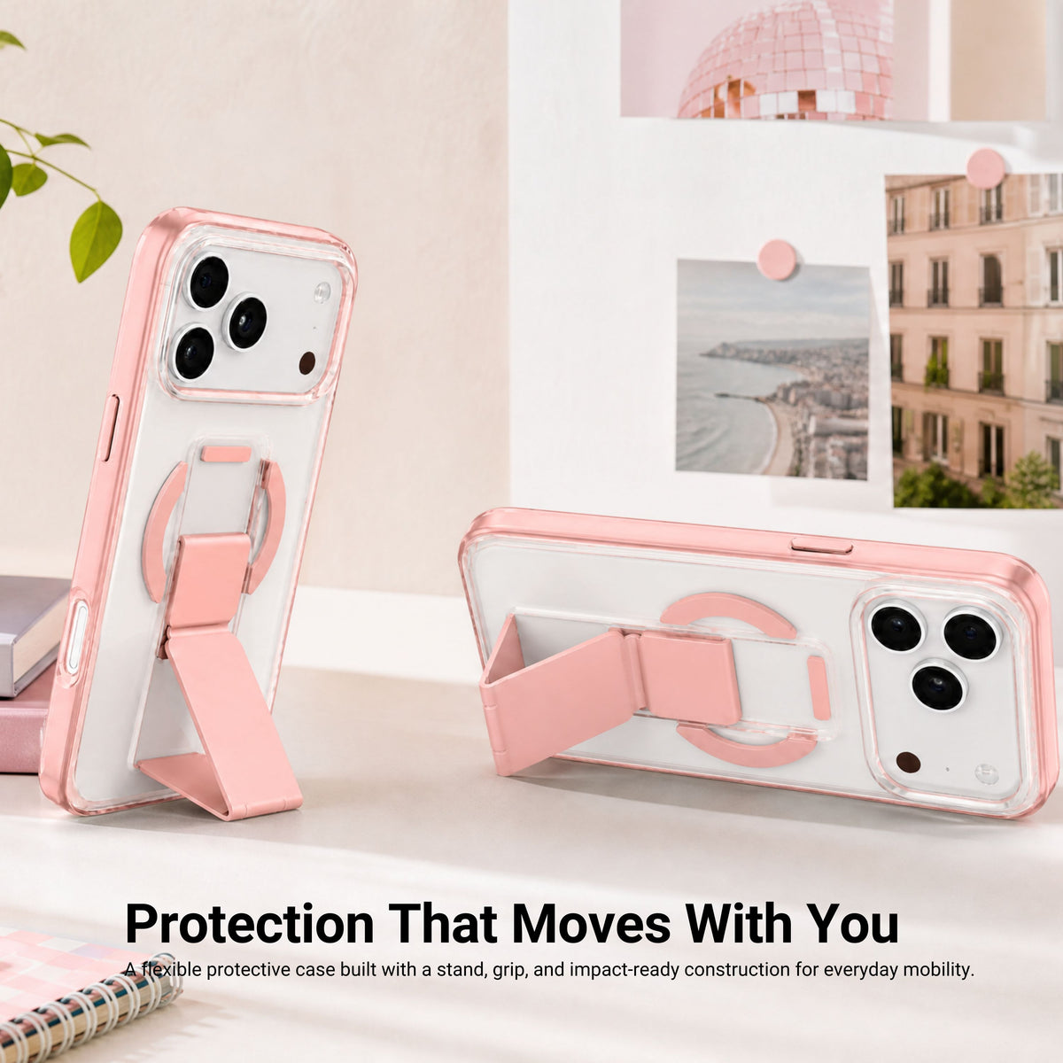 HYPHEN DRFT Grip & Stand Magsafe Case - Pink -  iPhone 18 Pro - 6.3"