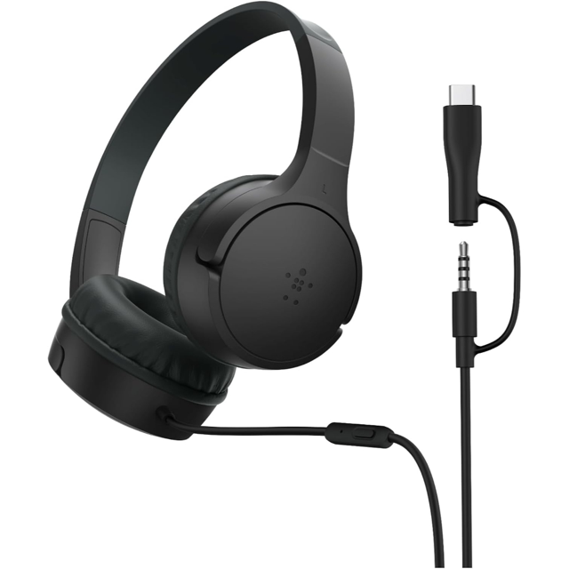 Belkin  Audio  Wired Headphones  Kids  Soundform Mini  On Ear  Black