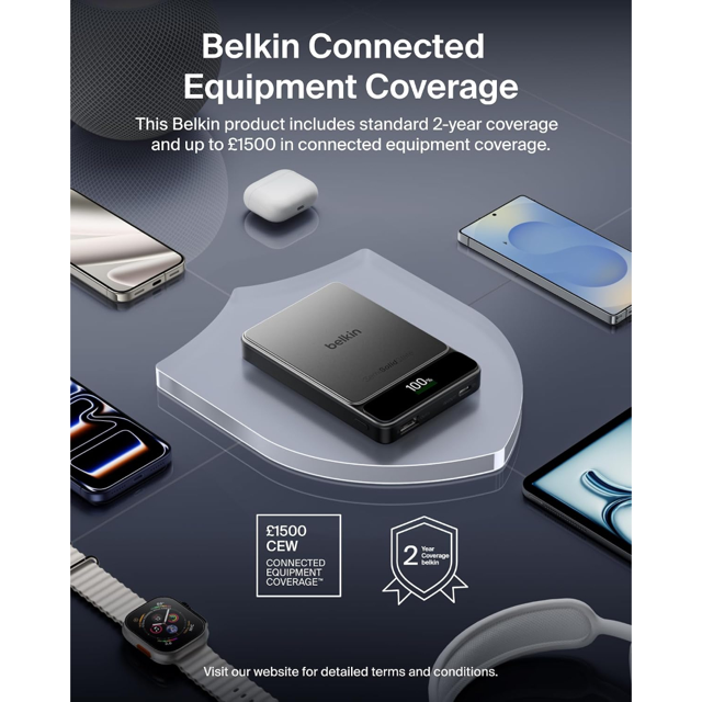 Belkin  Powerbank  10K  60W  Semi Solid State  Slim With Display  Black Metallic