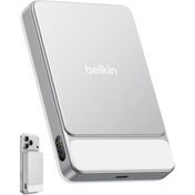 Belkin  Powerbank  10K  25W  Semi Solid State  Slim Magnetic W/ Display  30W Usb C Port  White